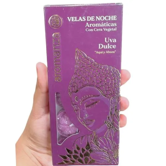 Velas de noche aromanza uva dulce